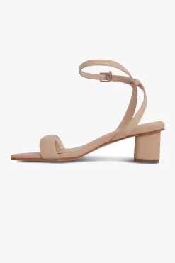 Nude Harlyn Leather Low Heel
