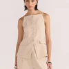 Staple The Label Hayden Beige Longline Vest Top