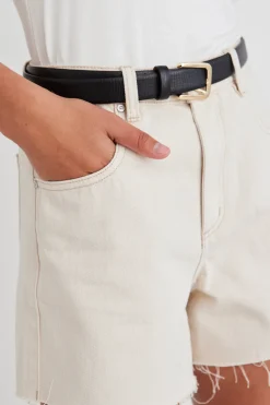 Among the Brave Haze Ecru Denim Short