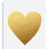 Elm Paper Heart Gold Foil Gift Tag