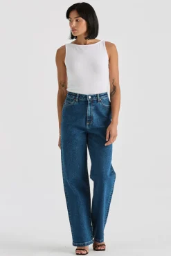 Riders by Lee Hi Wide Afterglow Blue Denim Jean