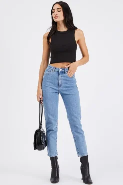 Abrand Jeans 94 High Slim Georgia Blue Denim Jean