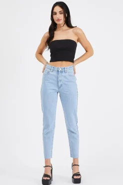 Abrand Jeans 94 High Slim Walk Away Pale Blue Denim Jean