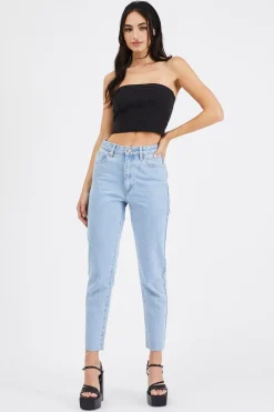 Abrand Jeans 94 High Slim Walk Away Pale Blue Denim Jean
