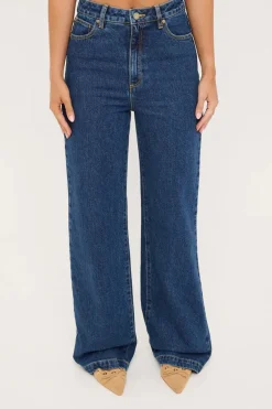 Abrand Jeans 94 High Wide Tara Mid Blue Denim Jean