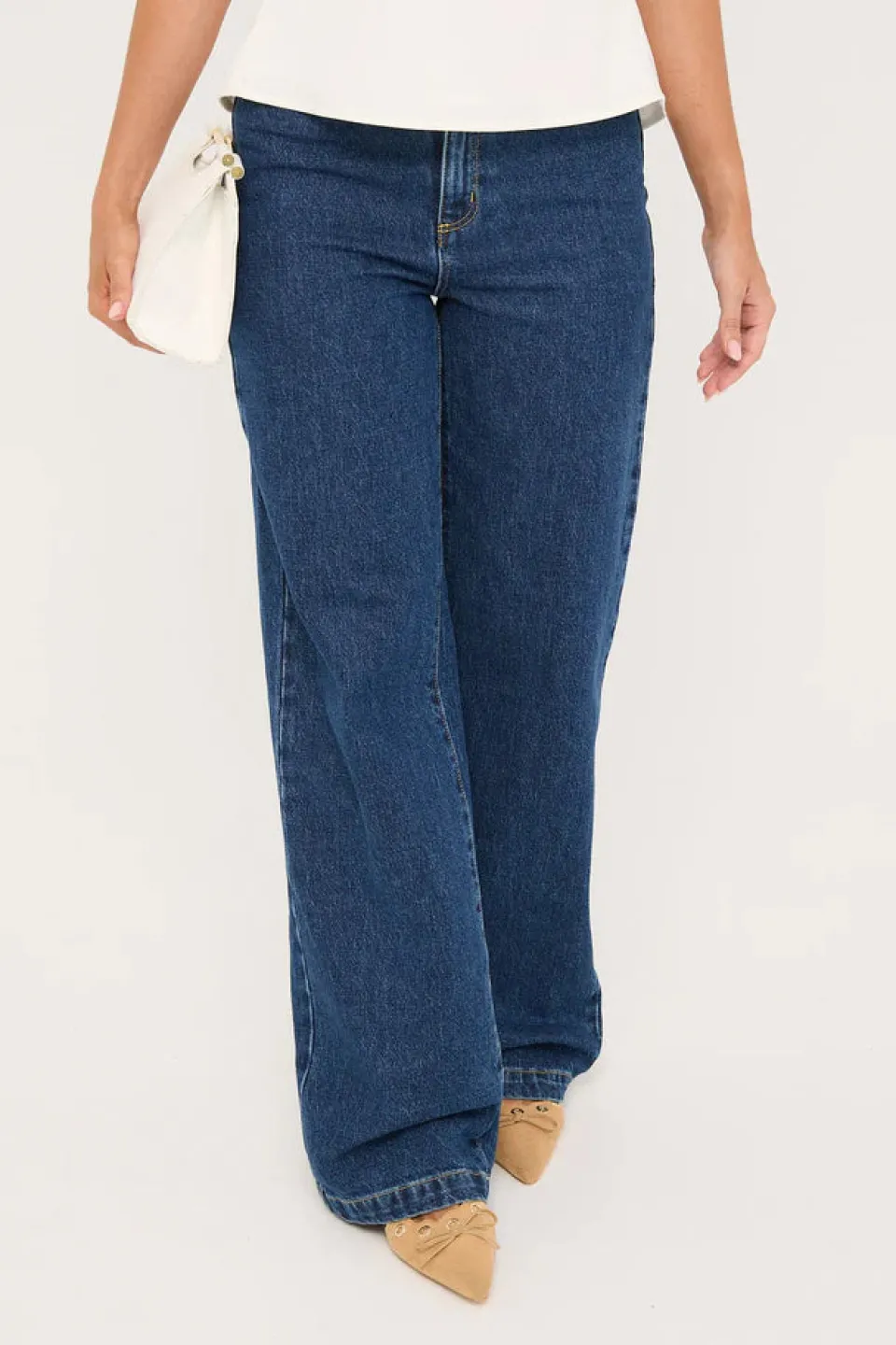 Abrand Jeans 94 High Wide Tara Mid Blue Denim Jean