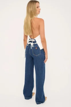Abrand Jeans 94 High Wide Tara Mid Blue Denim Jean