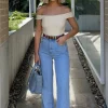 Abrand Jeans 94 High Wide Walk Away Light Blue Denim Jean