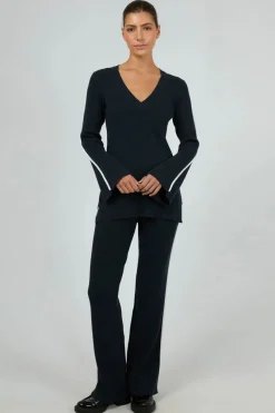 Silent Theory Highland Navy Knit Top