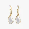 Lindi Kingi Hoop and Crystal Earrings Gold