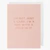 Oxted I'm a Hug With a Fold Small Pink Greeting Card