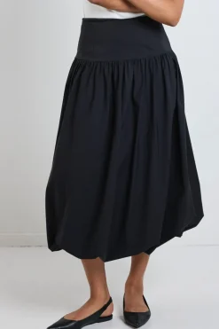 Stories be Told Intensity Black Bubble Midi Skirt