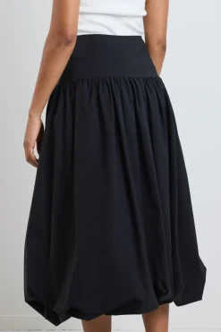 Stories be Told Intensity Black Bubble Midi Skirt