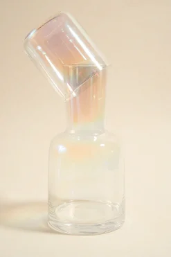 Willow u0026 Mae Iridescent Carafe with Drinking Glass