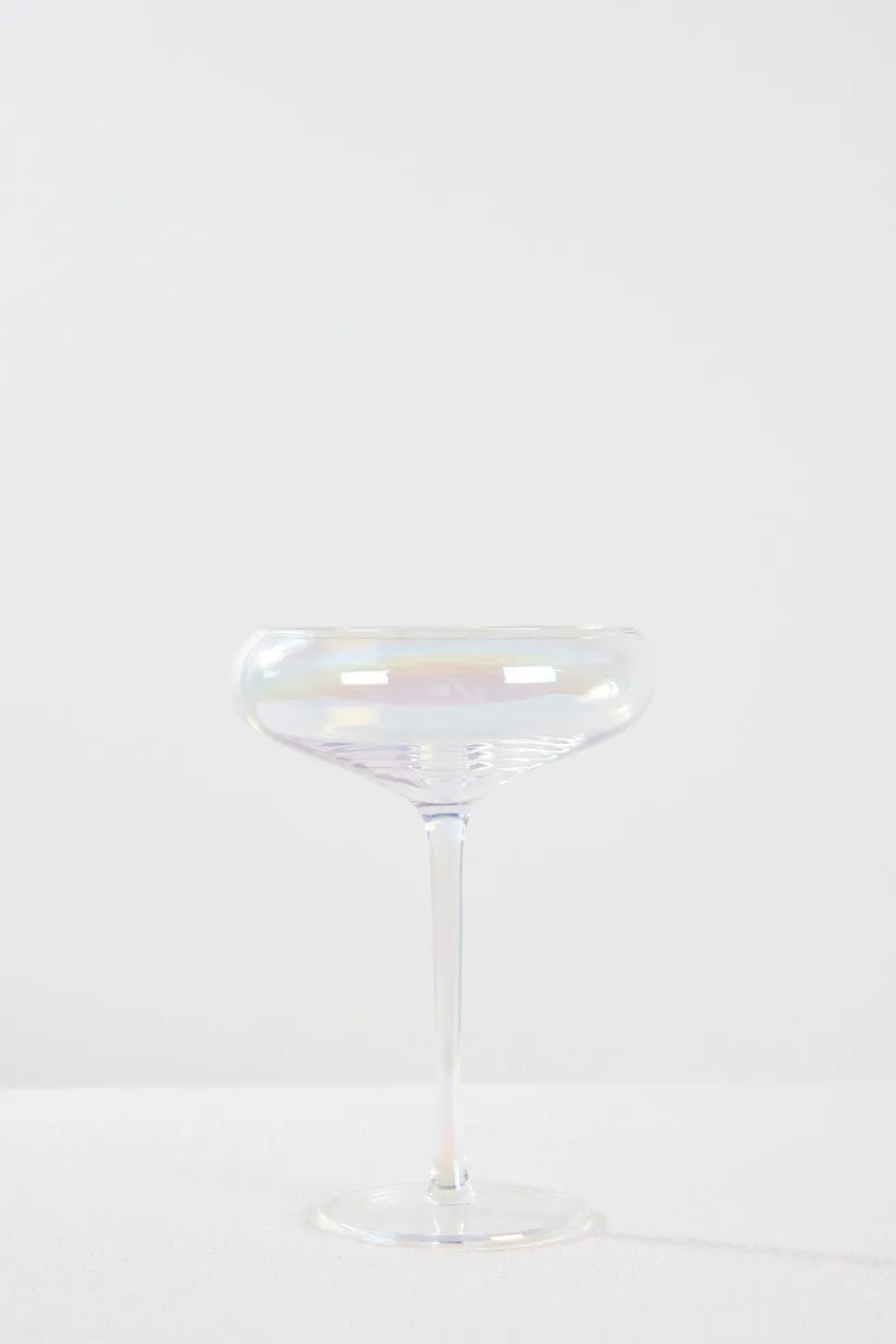 Home Lab Iridescent Champagne Coupe Glass Set 4