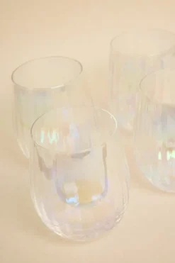 Willow u0026 Mae Iridescent Ripple Stemless Glass