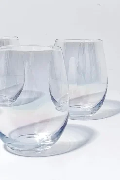 Home Lab Iridescent Stemless Wine Glass