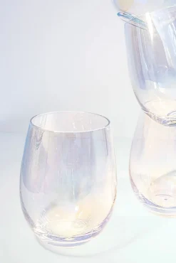 Home Lab Iridescent Stemless Wine Glass