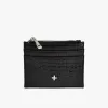 Peta + Jain Ivy Black Croc Vegan Leather Card Holder