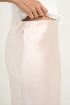 Ivy + Jack Ivy Champagne Satin Bias Midi Skirt