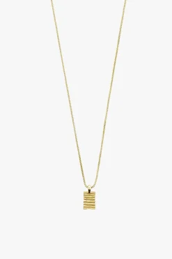 Pilgrim Jemma Gold Plated Textured Pendant EOL Necklace