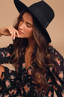 Brixton Joanna Black Felt Hat