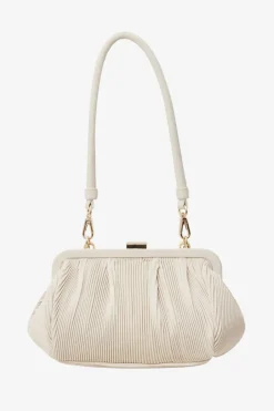 Saben Juliet Alabaster Mini Pleated Shoulder Bag