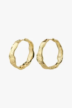 Pilgrim Julietta Beaten EOL Gold Recycled Hoop Earrings
