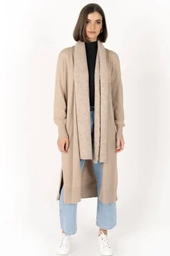 Humidity Lifestyle Juliette Birch Natural Longline Knit Cardi
