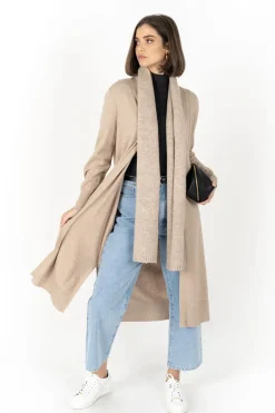 Humidity Lifestyle Juliette Birch Natural Longline Knit Cardi