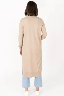 Humidity Lifestyle Juliette Birch Natural Longline Knit Cardi