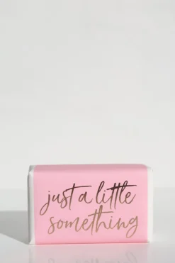 Huxter Just A Little Something Pale Pink Rose Gold Script Soap