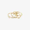 Pilgrim Kamari Gold Plated Crystal EOL Ring