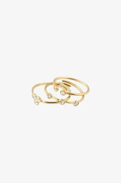 Pilgrim Kamari Gold Plated Crystal EOL Ring