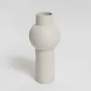 NED Collections Kansas White Bulb Medium Vase