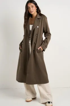 Stories be Told Kensington Khaki Trench Coat