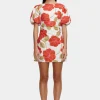 Ownley Kimberley Primrose Red Floral Puff Sleeve Mini Dress