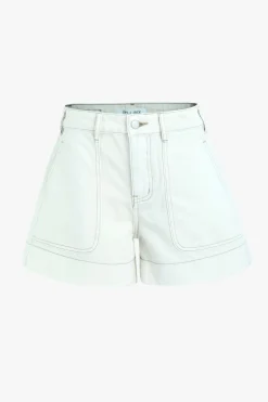 Ivy + Jack Kindly Ecru Pocket Front Denim Short