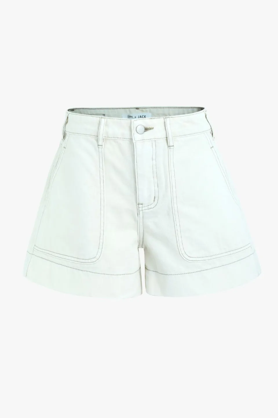 Ivy + Jack Kindly Ecru Pocket Front Denim Short