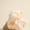 Love Lulu Large Cream Satin Scrunchie