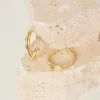 Georgia Mae Large Double Hoop EOL Gold Earrings