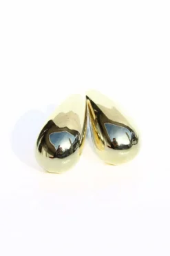 Queen of the Foxes Large Gold Tear Drop Earrings