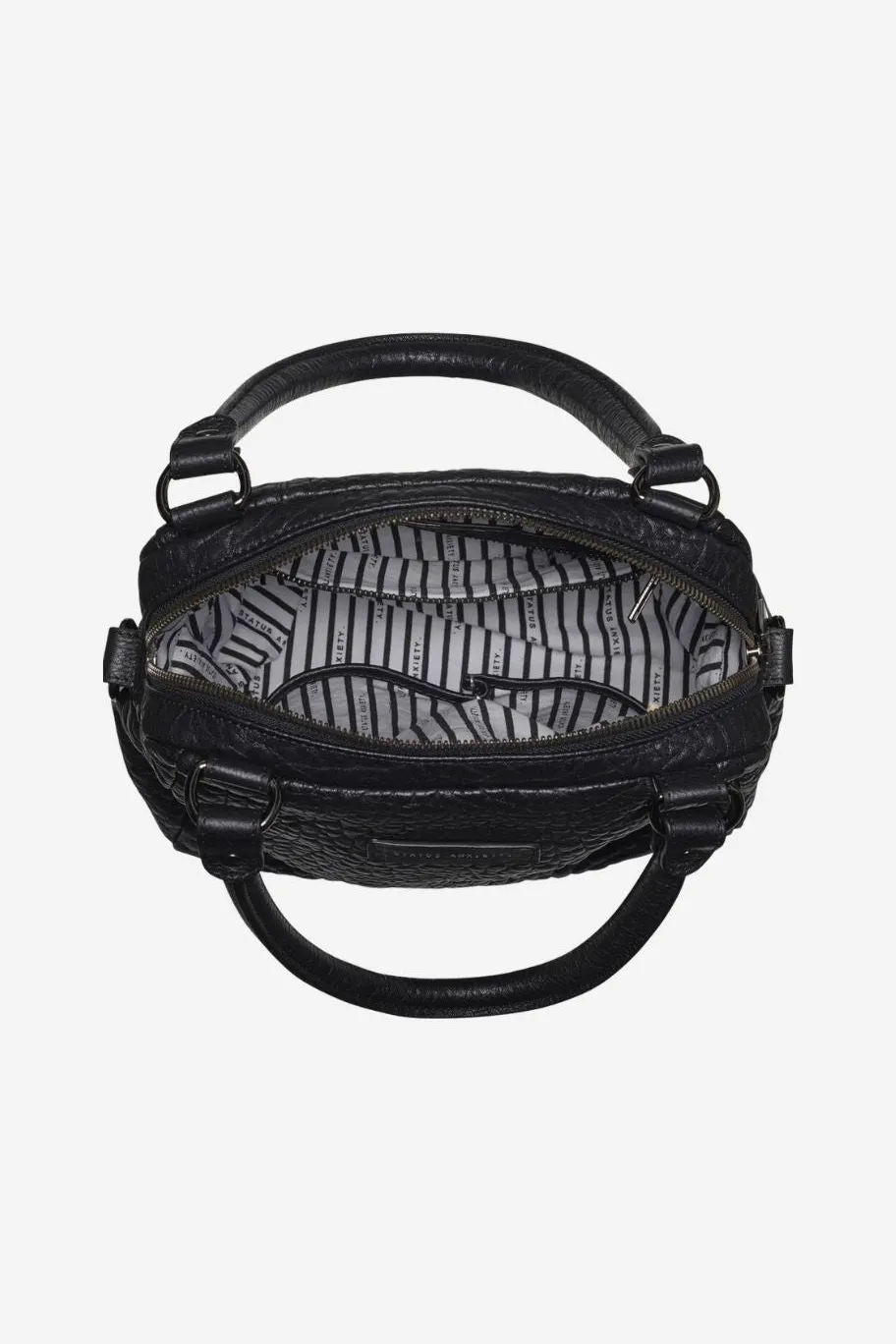 Status Anxiety Last Mountains Top Handle Black Bubble Shoulder Bag