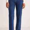 Among the Brave Lexie Dark Blue High Waist Straight Leg Jean