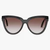 Le Specs Liar Liar Oversized Cat Eye Charcoal Brown Lens Sunglasses