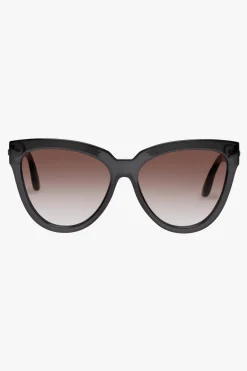 Le Specs Liar Liar Oversized Cat Eye Charcoal Brown Lens Sunglasses