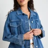 Among the Brave Lifelong Mineral Blue Oversized Denim Jacket