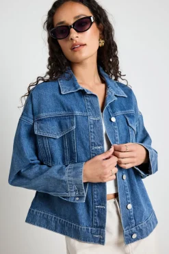 Among the Brave Lifelong Mineral Blue Oversized Denim Jacket