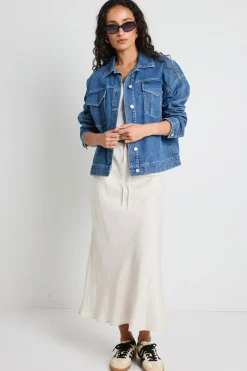 Among the Brave Lifelong Mineral Blue Oversized Denim Jacket