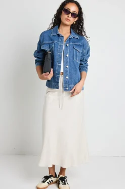 Among the Brave Lifelong Mineral Blue Oversized Denim Jacket